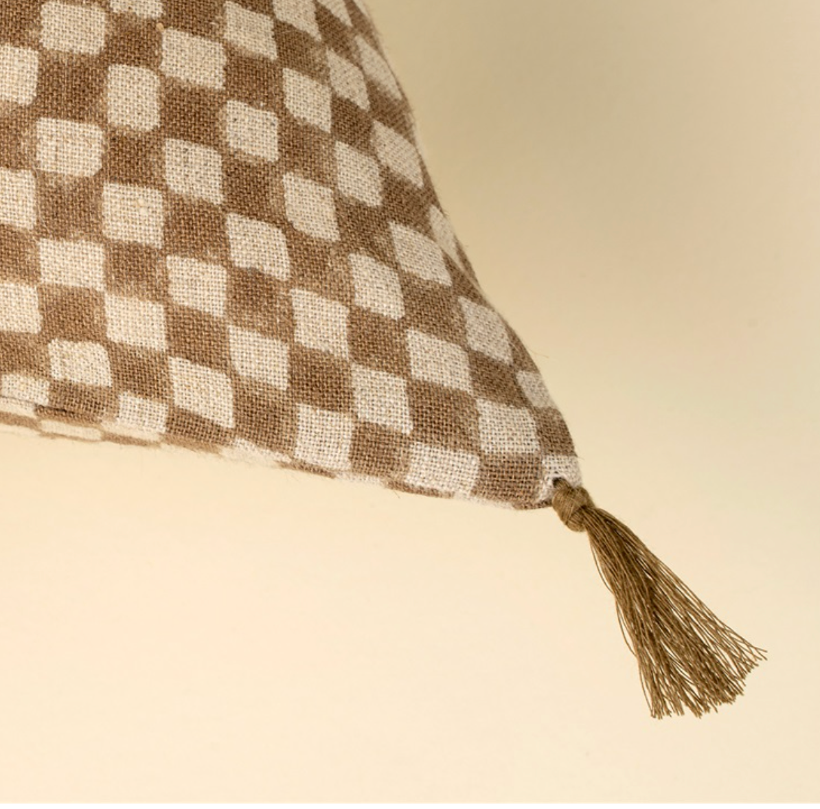 Check Linen Pillow