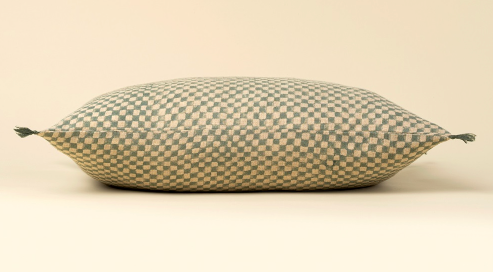 Check Linen Pillow