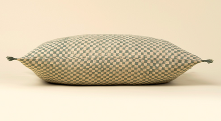Check Linen Pillow