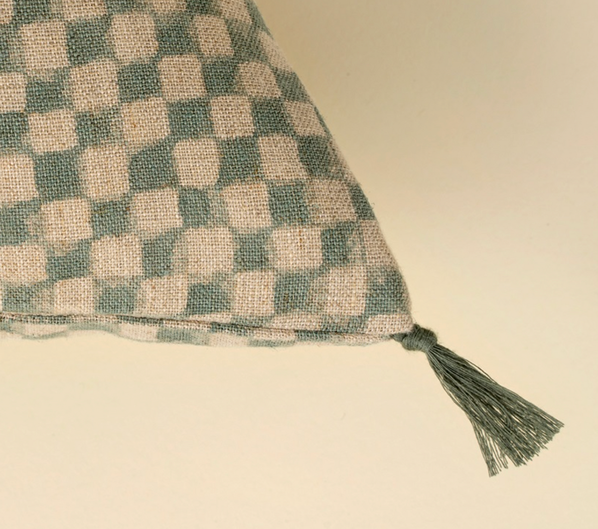 Check Linen Pillow