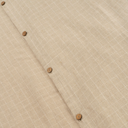 Sybarite Natural Linen Check Duvet Set