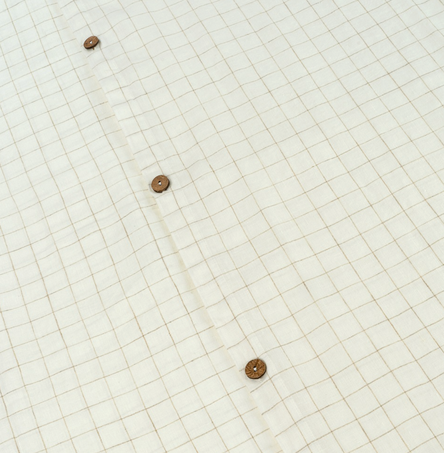 Sybarite Ivory Linen Check Duvet Set
