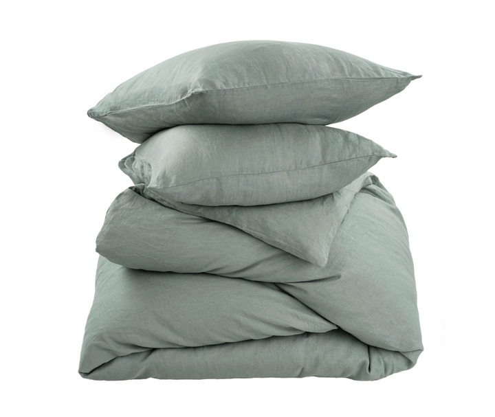 Mist BonGout Linen Duvet Set