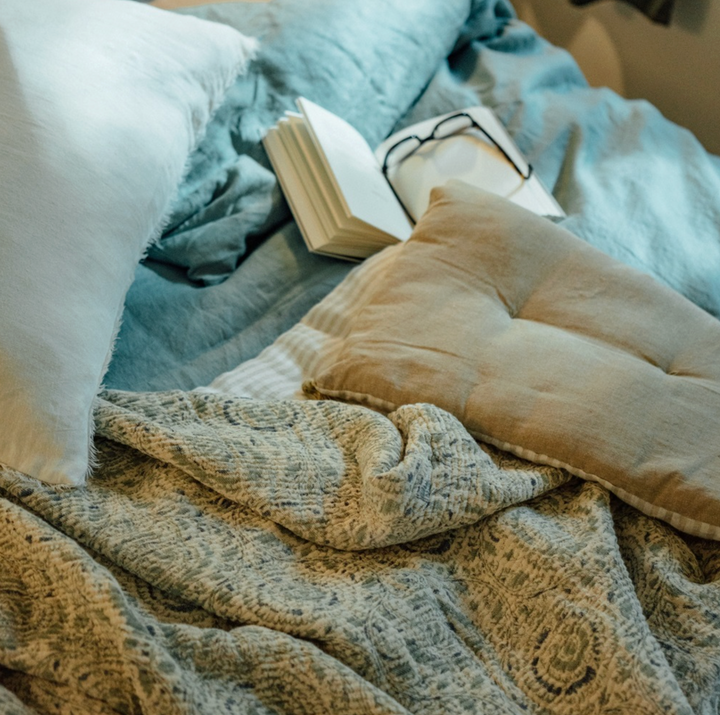 Mist BonGout Linen Duvet Set