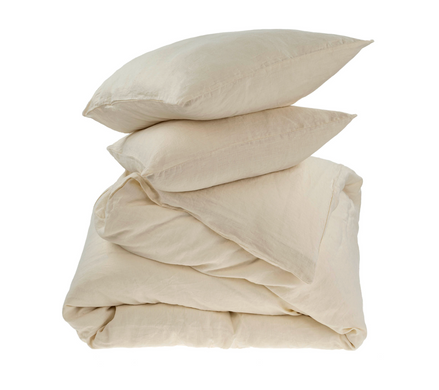 Ivory BonGout Linen Duvet Set