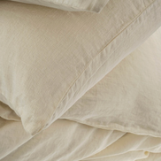 Ivory BonGout Linen Duvet Set