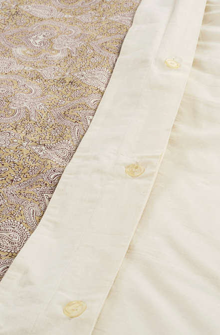 Huppe Gold Block Print Duvet Set