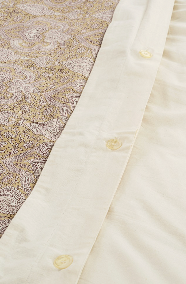 Huppe Gold Block Print Duvet Set