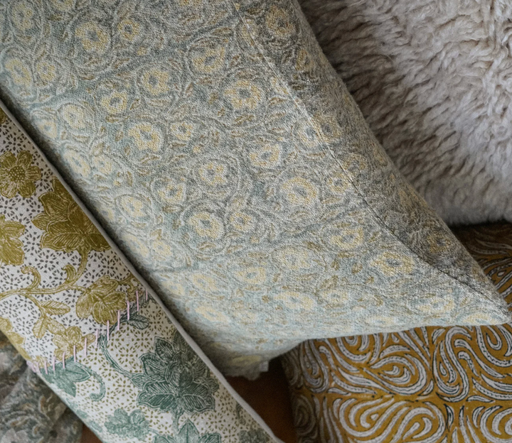 Leto Block Print Boucle Pillow