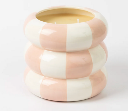 Sweet Grace Pink Checkered Candle