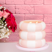 Sweet Grace Pink Checkered Candle