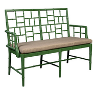 Green Bamboo Settee