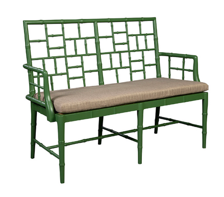 Green Bamboo Settee