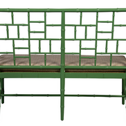 Green Bamboo Settee