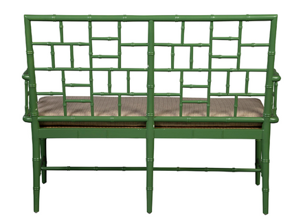 Green Bamboo Settee