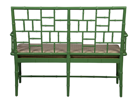Green Bamboo Settee
