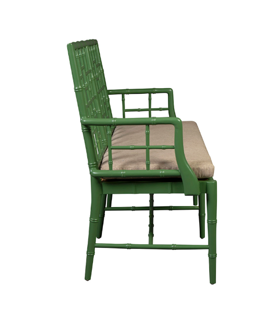 Green Bamboo Settee