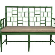 Green Bamboo Settee