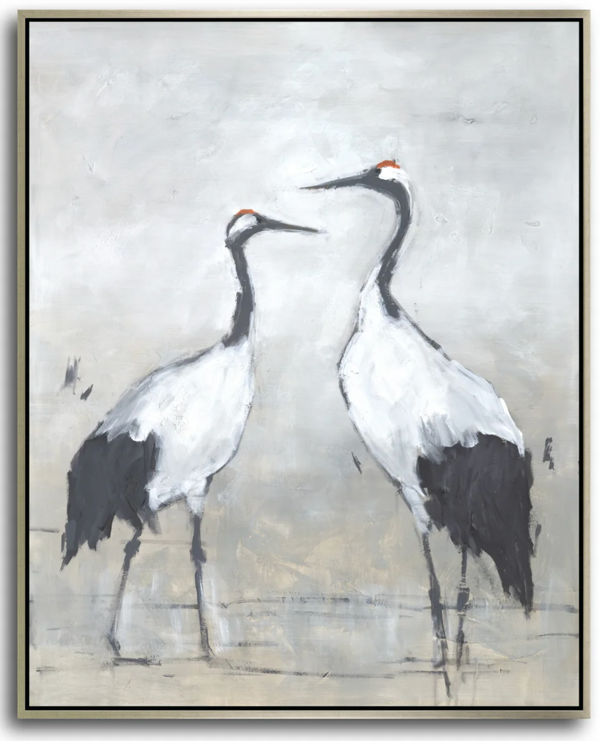 Shorebirds in Silver Frame