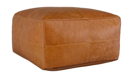 Hayes Leather Pouf