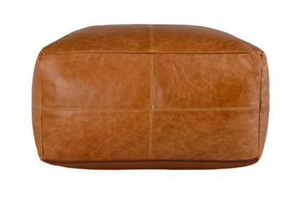 Hayes Leather Pouf