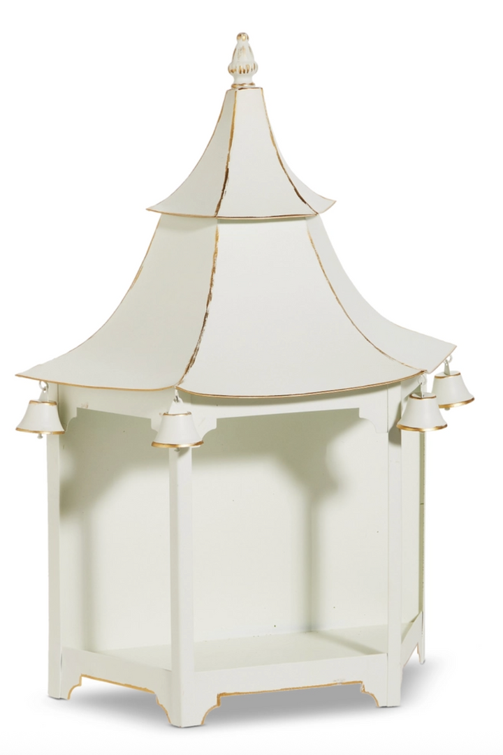20" White Pagoda Wall Lantern