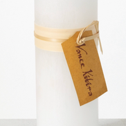 White Timber Pillar Candle