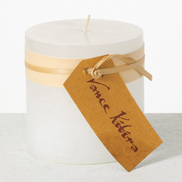 White Timber Pillar Candle