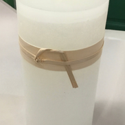 Pearl Timber Pillar Candle
