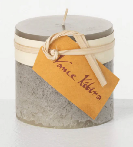 Dove Timber Pillar Candle