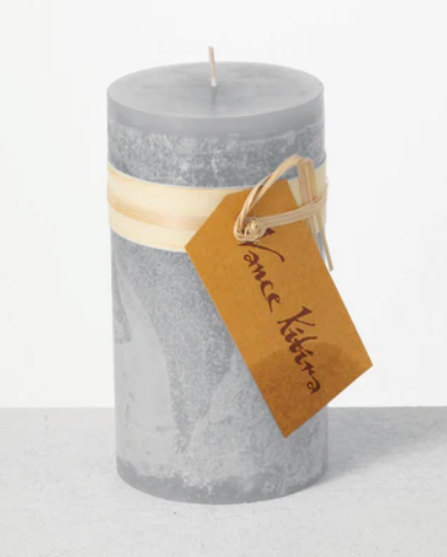 Dove Timber Pillar Candle