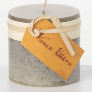 Gray Timber Pillar Candle