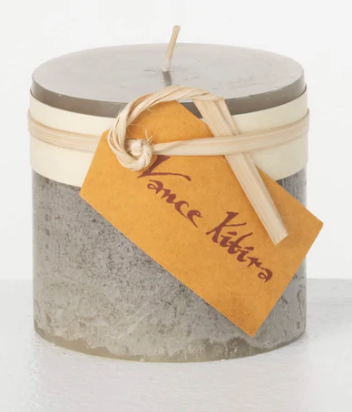 Gray Timber Pillar Candle