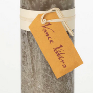 Gray Timber Pillar Candle