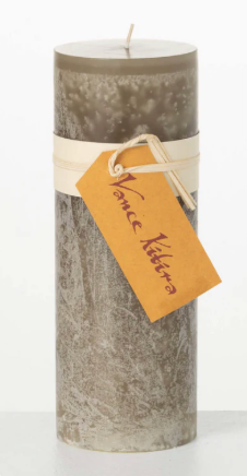 Gray Timber Pillar Candle