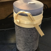 Dark Purple Timber Pillar Candle