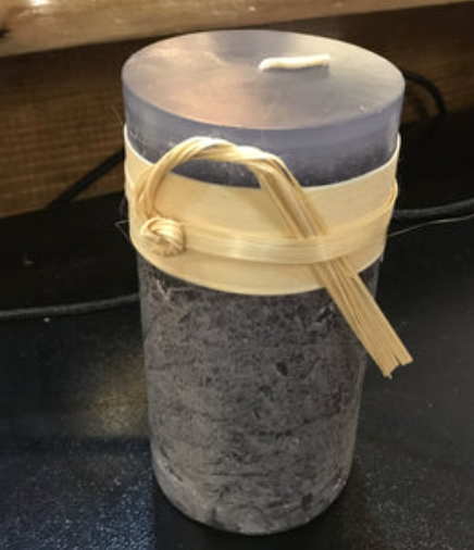 Dark Purple Timber Pillar Candle