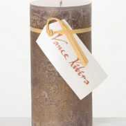 Dark Purple Timber Pillar Candle