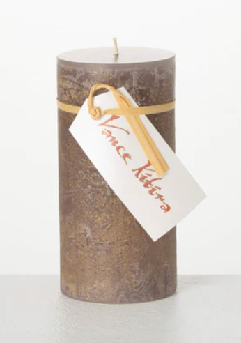 Dark Purple Timber Pillar Candle