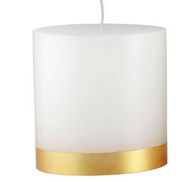 Gold Banded Pillar Candle