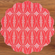 VIDA Chinoiserie and Trellis Reversible Round Placemat