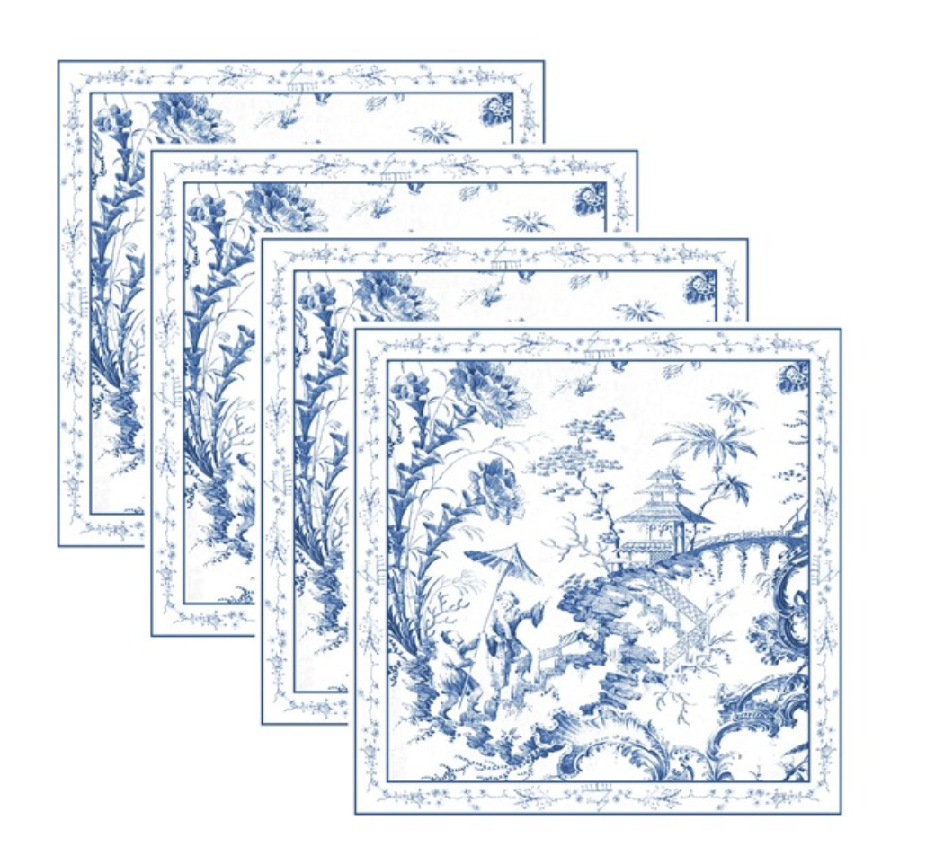 Chinoiserie Linen Napkins