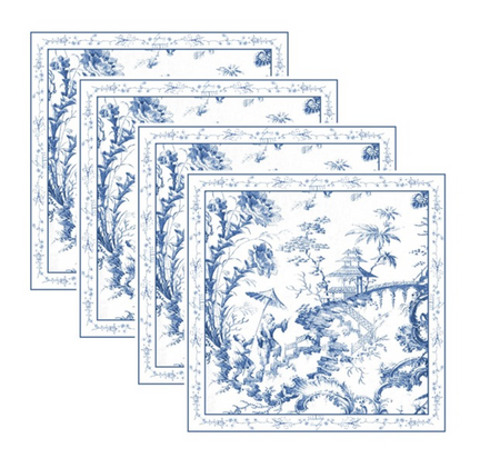 Chinoiserie Linen Napkins