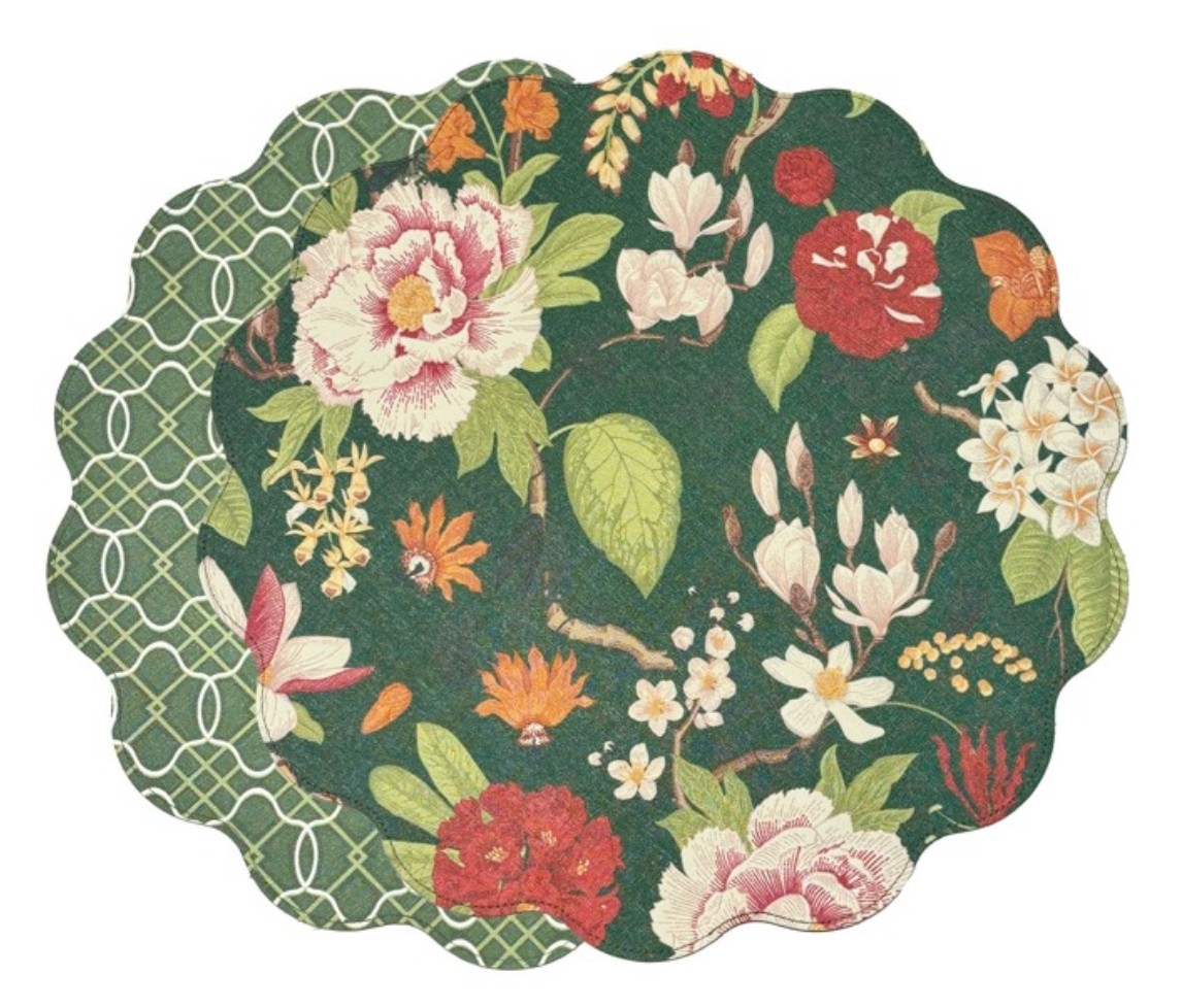 Cabbage Roses and Trellis Placemats