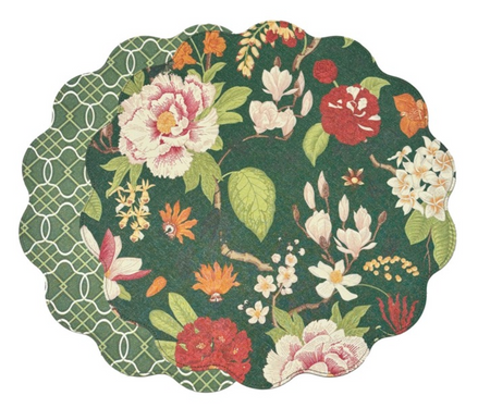 Cabbage Roses and Trellis Placemats