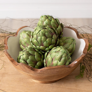 Green & Burgundy Artificial Artichoke