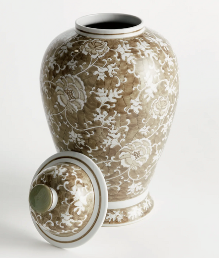 Sheng Lotus Lidded Ginger Jar