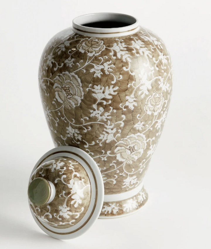 Sheng Lotus Lidded Ginger Jar