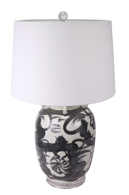 Jingdezhen Porcelain Hand-Painted Abstract Lamp