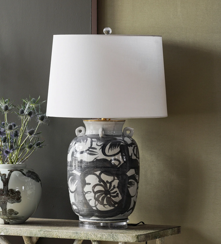 Jingdezhen Porcelain Hand-Painted Abstract Lamp
